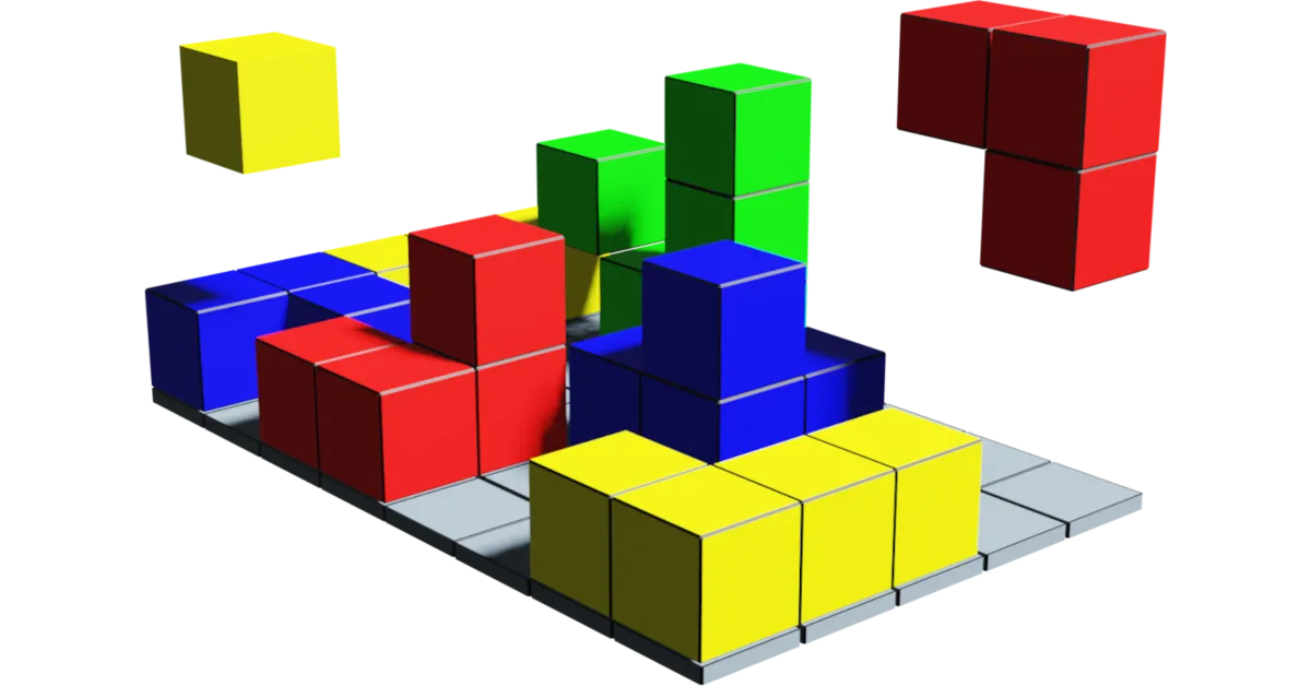 3D tetris blocks